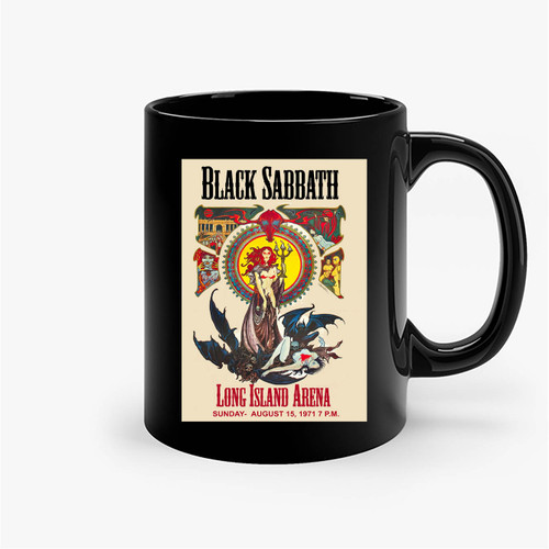 Rock Ozzy Osbourne & Black Sabbath At Long Island Arena Concert 1971 Ceramic Mugs