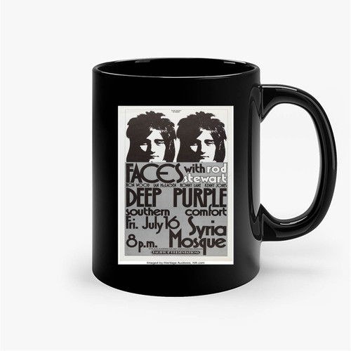 Rod Stewart And Faces Deep Purple 1971 Pittsburgh Concert Ceramic Mugs