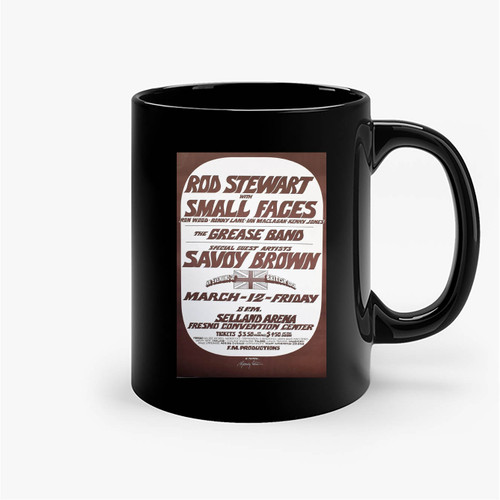 Rod Stewart And Small Faces Concert 1971 Randy Tuten Ceramic Mugs