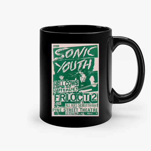 Sonic Youth Pine Street Theatre Concert Ceramic Mugs