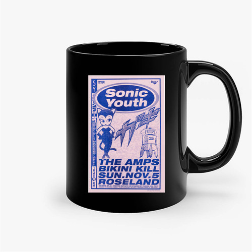 Sonic Youth The Amps Bikini Kill Roseland Concert Ceramic Mugs