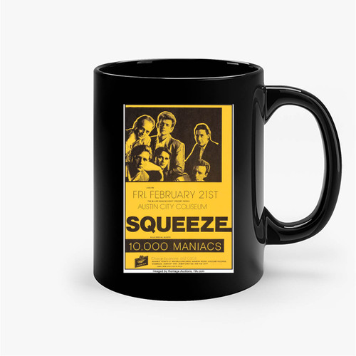 Squeeze And 10000 Maniacs At Austin City Coliseum 1988 Ceramic Mugs