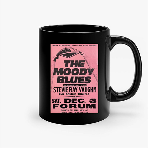 Stevie Ray Vaughan Moody Blues 1983 Board Ceramic Mugs