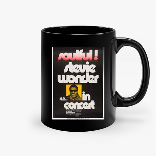 Stevie Wonder 1972 Frankfurt Germany Soulful Concert Ceramic Mugs