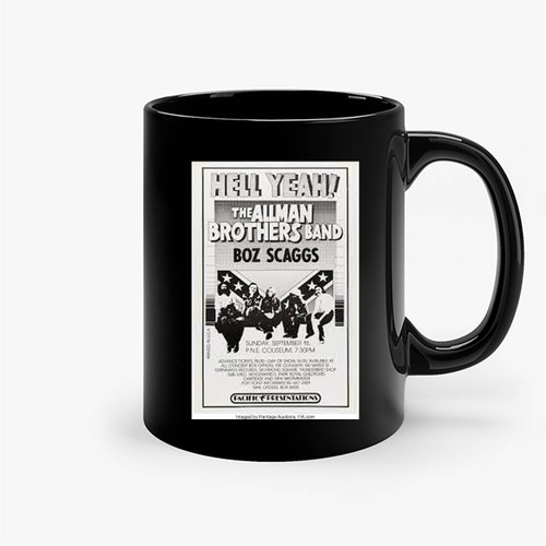 The Allman Brothers Band 1973 Hell Yeah Vancouver B C Concert Ceramic Mugs