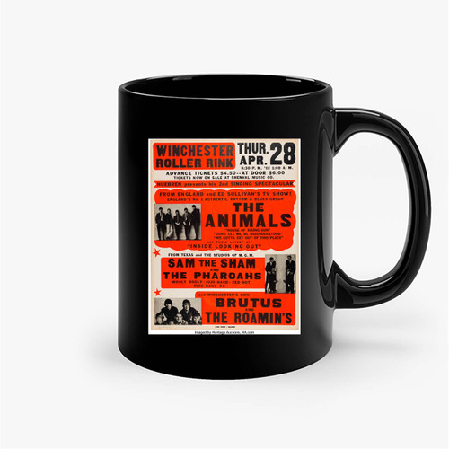 The Animals House Of The Rising Sun 1966 Jumbo Globe Concert Ceramic Mugs