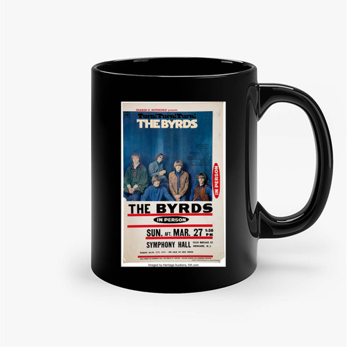 The Byrds 1966 Newark Nj Concert Ceramic Mugs