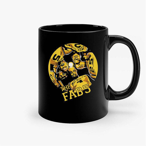 The Fab Five 5 Michigan Retro Basketball Ceramic Mugs The Fab Five 5 Michigan Retro Basketball Ceramic Mugs