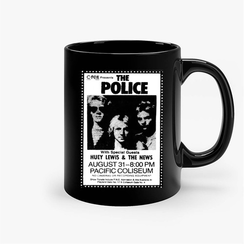 The Police Concert & Tour History Ceramic Mugs