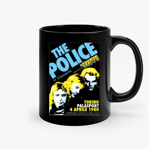 The Police Concert With Special Guest The Cramps 4 Aprile 1980 Ceramic Mugs