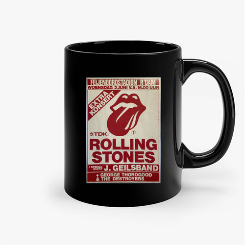 The Rolling Stones A 1982 Dutch Concert Ceramic Mugs