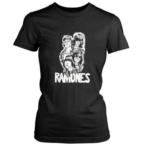 Ramones Drawing Art Women's T-Shirt Tee