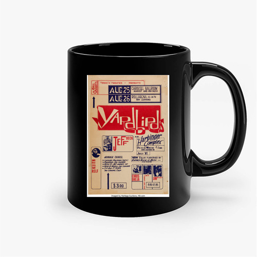 The Yardbirds First Us Tour Carousel Ballroom Concert Ceramic Mugs