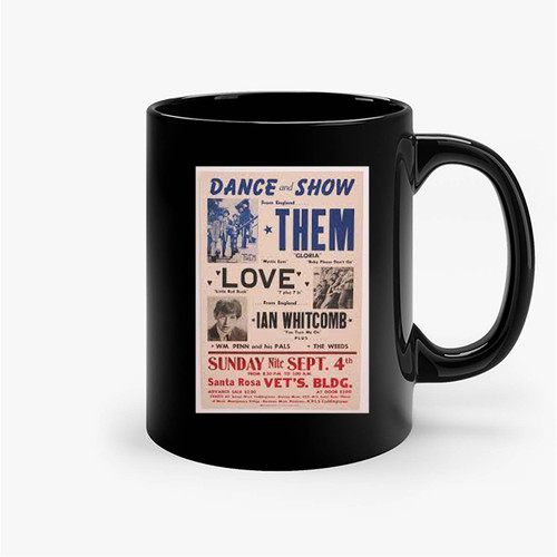 Van Morrison And Love 1966 Bay Area Boxing Style Concert Ceramic Mugs