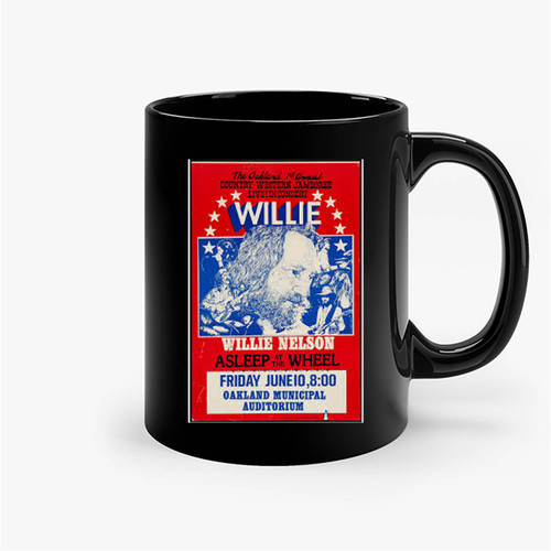 Willie Nelson Vintage Concert Ceramic Mugs