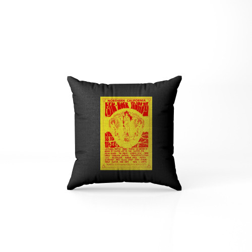Northern California Folk Rock Festival 1969 Concert Pillow Case Cover