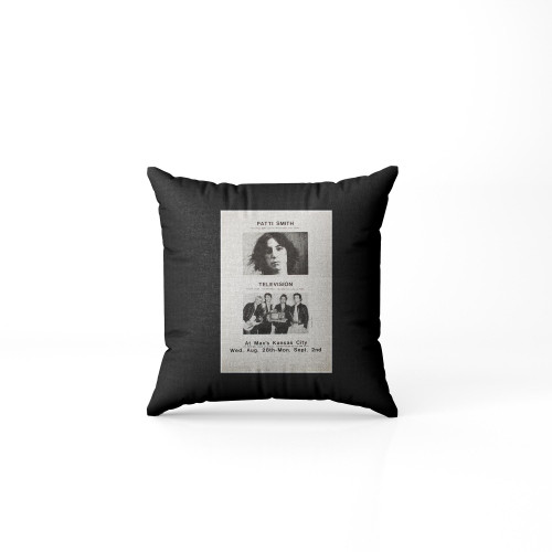 Patti Smith And Television 1974 New York Concert Pillow Case Cover