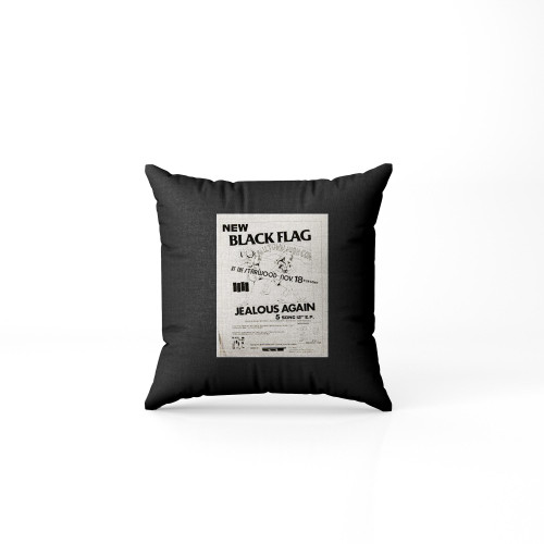 Punk Rock Concert Flyers Featuring Black Flag Pillow Case Cover