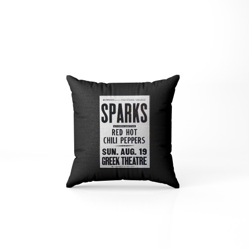 Red Hot Chili Peppers And Sparks Extremely Early 1984 Boxing Style Concert Pillow Case Cover