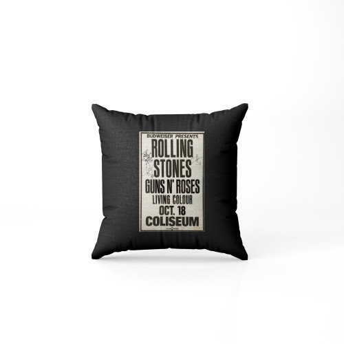 Rolling Stones Guns N' Roses La Coliseum Boxing Style Concert Pillow Case Cover