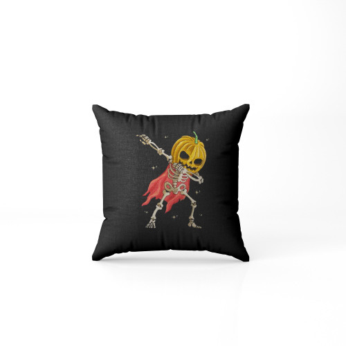 Skeleton Dancing Jack O Lantern Pumpkin Head Pillow Case Cover