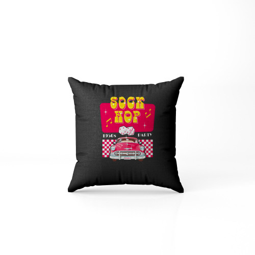 Sock Hop Rock And Roll Dance Retro 1950s Party Doo Wop Rockabilly Pillow Case Cover