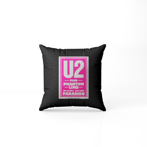 U2 1981 Paradiso Amsterdam Concert Pillow Case Cover
