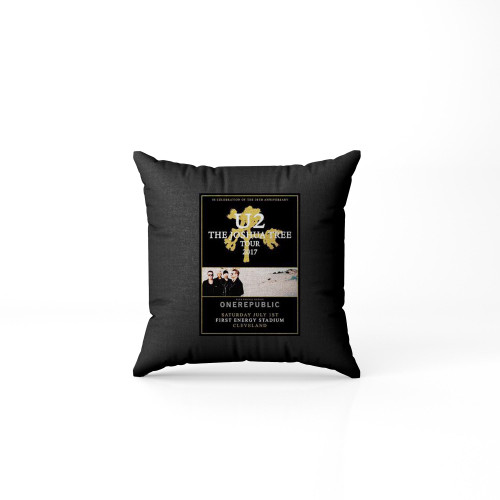 U2 Joshua Tree Tour Cleveland Firstenergy Stadium 2017 Pillow Case Cover