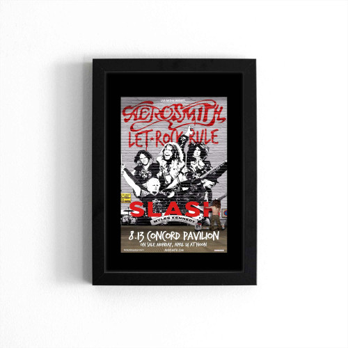 Aerosmith Slash Let Rock Rule Tour 2015 Concord California Concert Poster