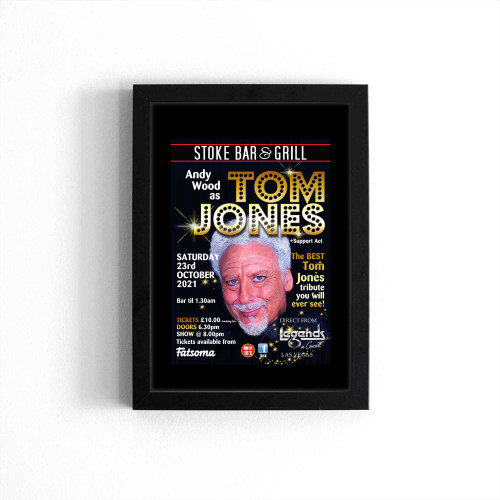 Andy Wood As Tom Jones! At Stoke Bar And Grill Plymouth On 23rd Oct 2021 Poster