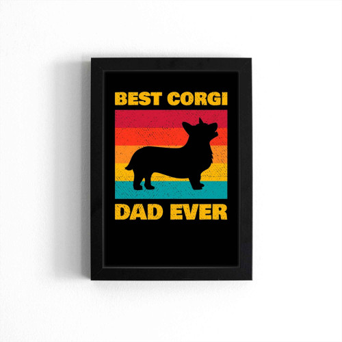 Best Corgi Dad Ever Vintage Cute Poster