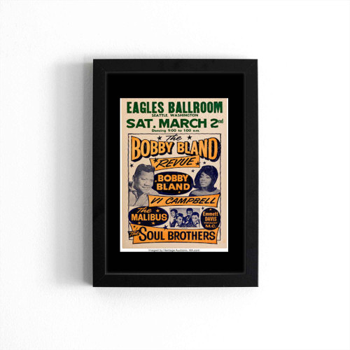 Bobby Bland Revue Eagles Ballroom Concert Poster