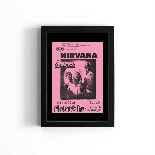 Cincinnati Ohio Nirvana Concert S 1989 And 1990 Poster