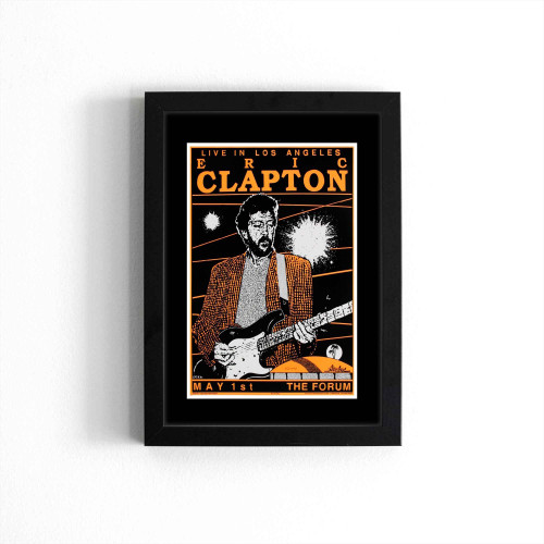 Eric Clapton Live In Los Angeles Tallenge Music Retro Concert Poster