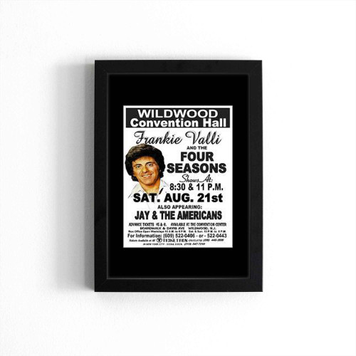 Frankie Valli & The 4 Seasons 1971 Wildwood Nj Convention Hall Concert Poster