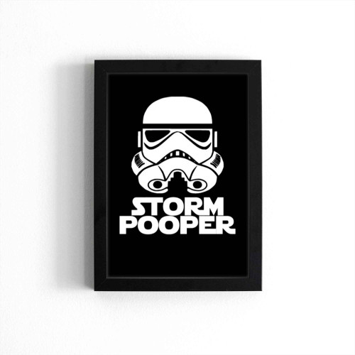Funny Star Wars Inspired Storm Pooper, Mandelorian Grogu Yoda Poster