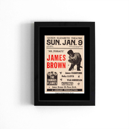 James Brown Queen Elizabeth Theatre Concert Poster