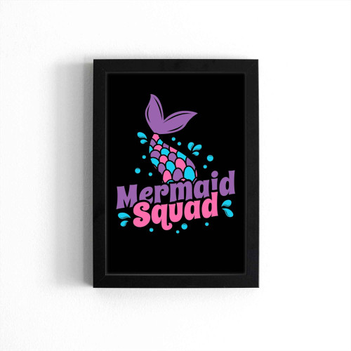 Mermaid Birthday Squad Themed Party Poster