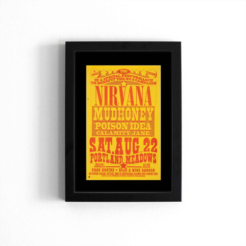 Nirvana Mudhoney 1992 Portland And Seattle Double Sided Concert Poster