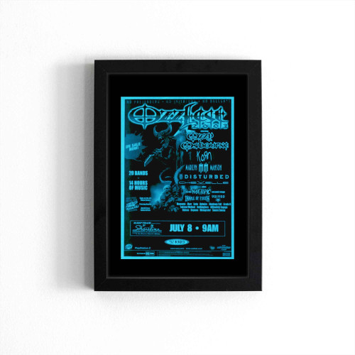 Ozzy Osbourne Ozzfest 2003 Shoreline Amphitheatre Vintage Collectibles Concert Poster