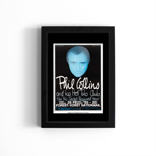 Phil Collins Brussels Forest National Concert Poster
