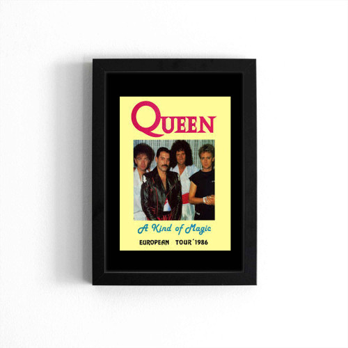 Queen Rock Concert 1986 Europe Tour Poster