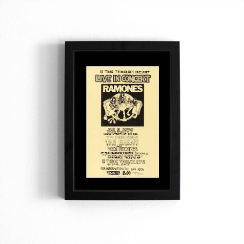 Ramones 1979 Seattle Washington Punk Rock Concert Poster