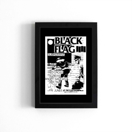 Rare Black Flag & Doa 1980 Concert Poster