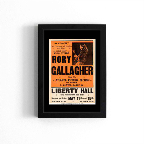 Rory Gallagher Liberty Hall Concert Poster