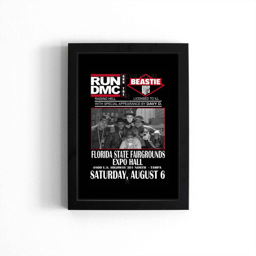 Run Dmc & Beastie Boys Expo Hall Vintage Concert Poster