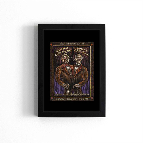 Siamese Twins Red Hot Chili Peppers With Soad And Metallica Hollywood Limited Edition Concert Poster