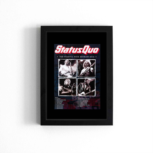 Status Quo The Frantic Four Reunion 2014 Signed Poster