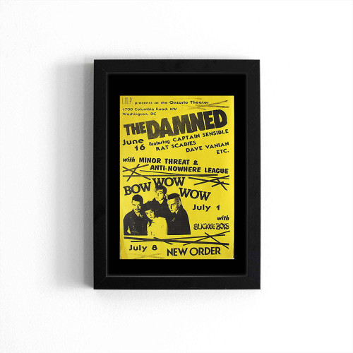 The Damned Bow Wow Wow New Order 1983 Washington D C Concert Poster