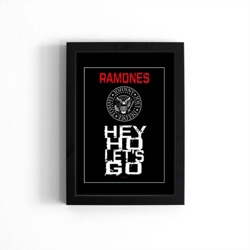 The Ramones Flag Hey Ho Let's Go Poster